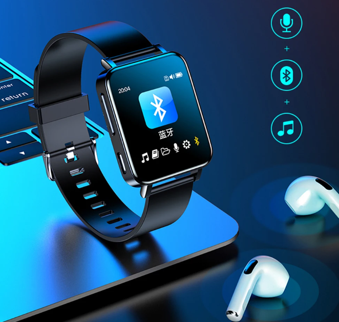 MP3 плеер 32GB Bluetooth + наушники. Мп3 плеер с блютуз для спорта, бега mini BENJIE VFA80 - изображение 2