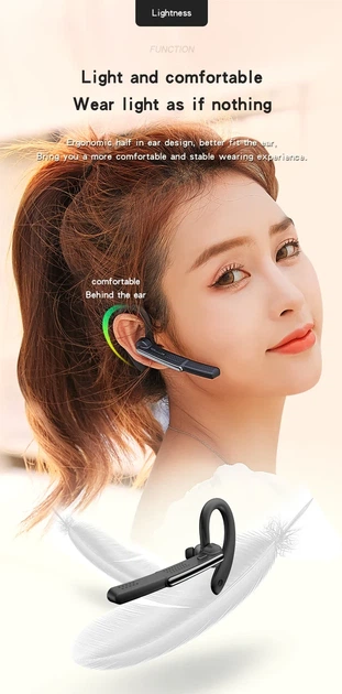 Беспроводная Bluetooth гарнитура. Блютуз блютус гарнитура для телефона, смартфона Yoozi DR5 - изображение 5