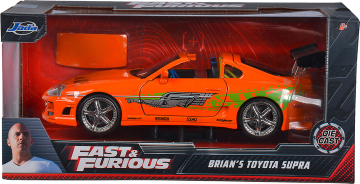 Pojazd Simba Jada F&Fs Brian's Toyota Supra 1995 Orange (4006333094798) - obraz 1