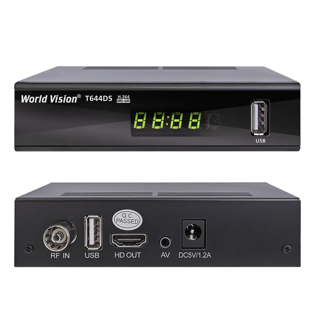 Цифровой ресивер Т2 World Vision T644D5 FM - Фото 1 Цифровой ресивер Т2 World Vision T644D5 FM - изображение 1