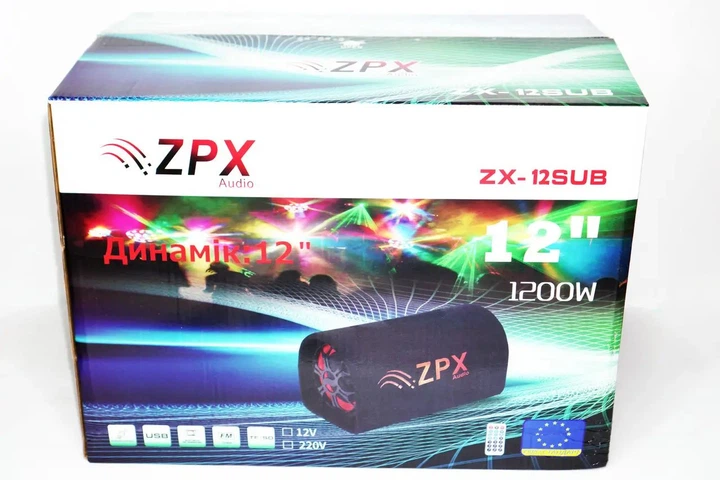 12'' Активный Сабвуфер в Автомобиль Бочка ZPX Audio ZX-12Sub