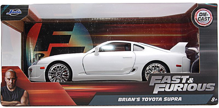 Автомобіль Simba Jada F&F Brian's Toyota Supra 1995 White (4006333070778) - зображення 1