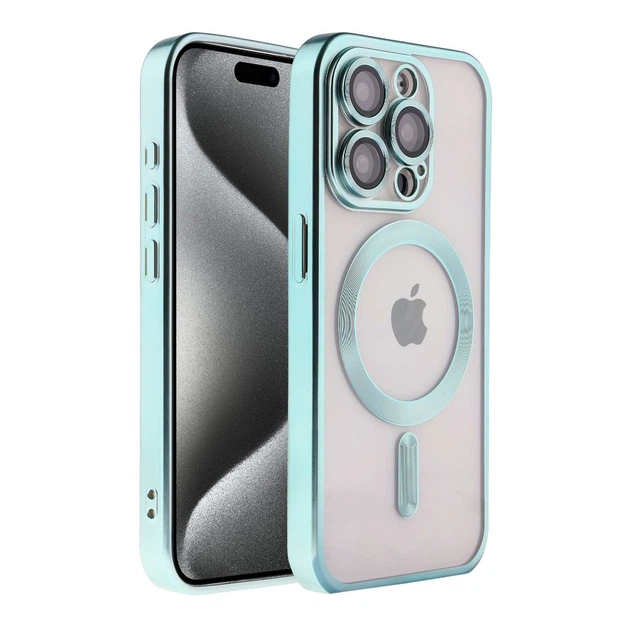 Чохол TPU Metallic Chrome Full Camera with Magsafe для iPhone 15 Pro Max Колір Chrome Silver - зображення 3