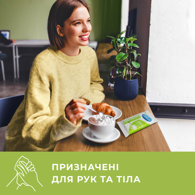 Упаковка вологих серветок Smile Antibacterial Лайм-м'ята з вітамінами 6 пачок по 15 шт. (42504730) - Фото 6 Упаковка вологих серветок Smile Antibacterial Лайм-м'ята з вітамінами 6 пачок по 15 шт. (42504730) - зображення 6