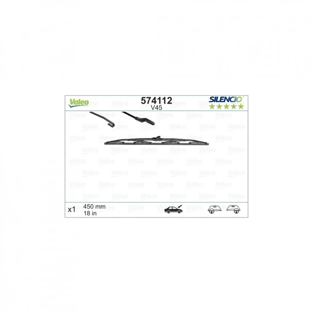 Щетка стеклоочистителя Valeo 574112 (299450) - Фото 1 Щетка стеклоочистителя Valeo 574112 (299450) - изображение 1
