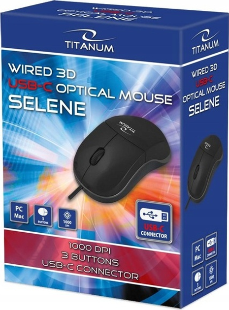 Миша Titanum Selene USB Black (TM124K) - зображення 2