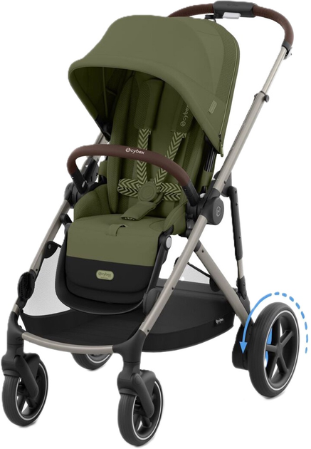 Wózek spacerowy elektryczny Cybex eGazelle S Moss Green 525000169 (4063846511600) - obraz 1