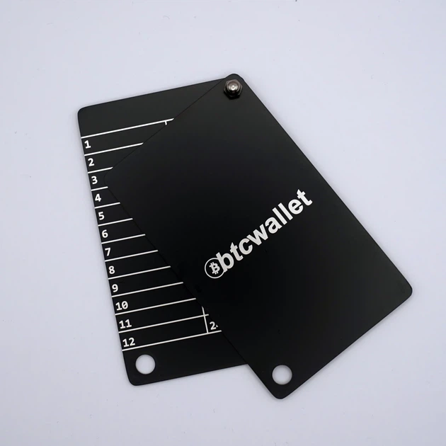Металеві пластини Btcwallet Black Plate для зберігання сід-фрази 2 штуки + кріпильний болт - Фото 8 Металеві пластини Btcwallet Black Plate для зберігання сід-фрази 2 штуки + кріпильний болт - изображение 8