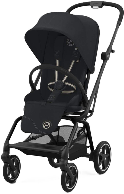 Wózek spacerowy sportowy Cybex Eezy S Twist+ 2 BLK Magic Black Gold 524000087 (4063846450220) - obraz 1