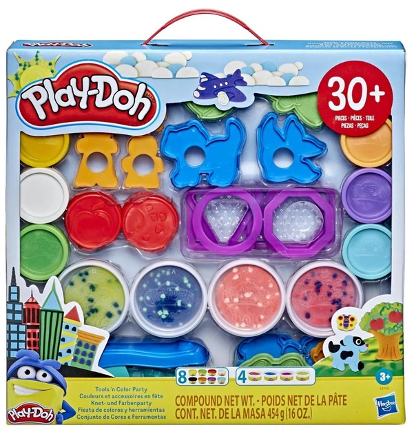 Zestaw kreatywny Hasbro Play-Doh z masą plastyczną Impreza narzędzi i kolorów E8740 (5010993696390) - obraz 1