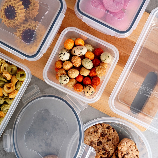 Набір контейнерів для їжі Vilde з кришками та ущільнювачами 12 шт (5904316481834) - зображення 6