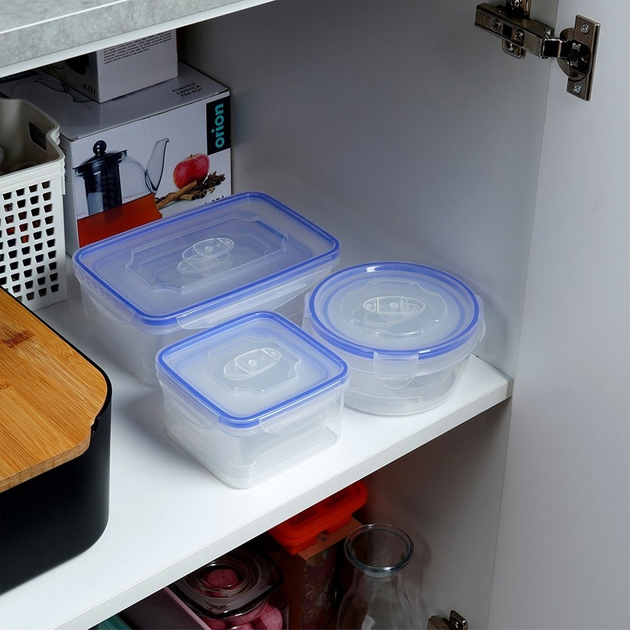 Набір контейнерів для їжі Vilde з кришками та ущільнювачами 8 шт (8711252872162) - зображення 4