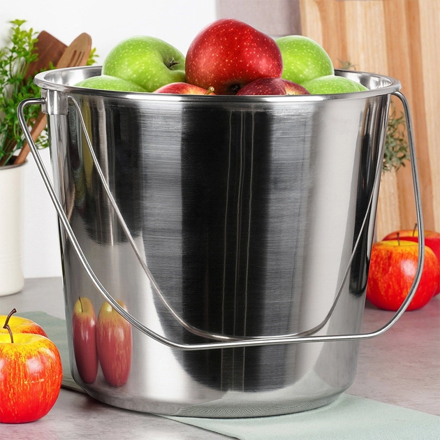 Відро харчове Orion сталеве Сріблясте 12 л (8595116788222) - зображення 5