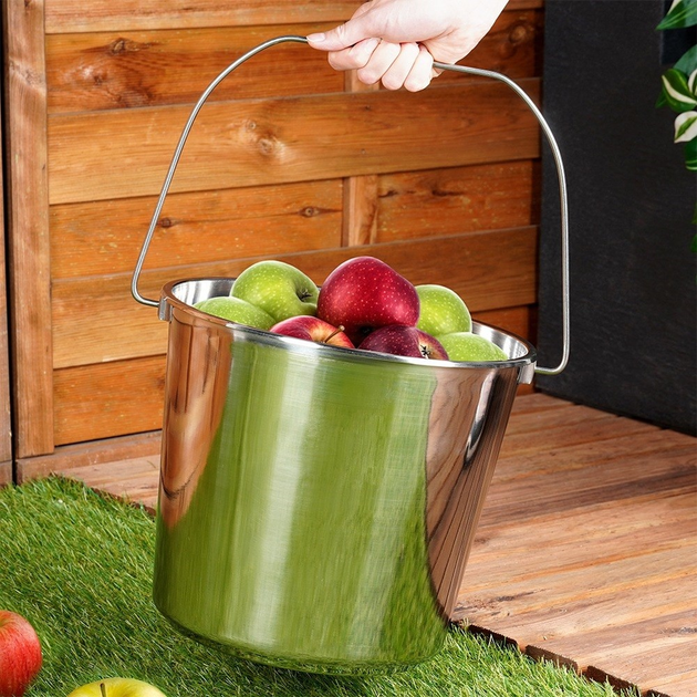 Відро харчове Orion сталеве Сріблясте 12 л (8595116788222) - зображення 6