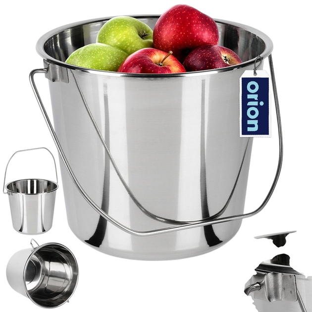 Відро харчове Orion сталеве Сріблясте 8 л (8595116788215) - зображення 5