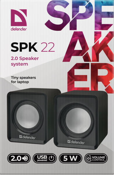 Акустична система Defender SPK 22 2х2,5W USB black (65503) - зображення 3