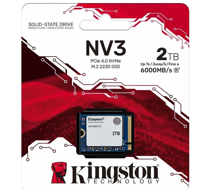 Накопитель SSD Kingston m.2 NVMe 2Tb NV3 NVMe 2230 PCIe 4.0 x4 3D NAND (SNV3SM3/2T0) - Фото 3 Накопитель SSD Kingston m.2 NVMe 2Tb NV3 NVMe 2230 PCIe 4.0 x4 3D NAND (SNV3SM3/2T0) - изображение 3