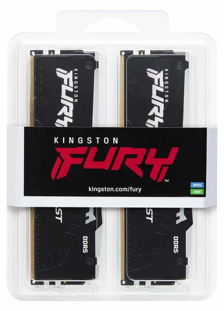 Модуль памяти Kingston Fury DDR5 16GB (2x8) 5600MHz Beast Black RGB (KF556C40BBAK2-16) - Фото 2 Модуль памяти Kingston Fury DDR5 16GB (2x8) 5600MHz Beast Black RGB (KF556C40BBAK2-16) - изображение 2