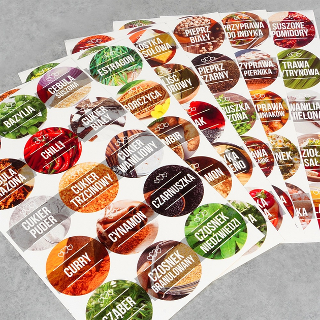 Zestaw pojemników do przechowywania Vilde z naklejkami 24 szt (5904316491789) - obraz 8