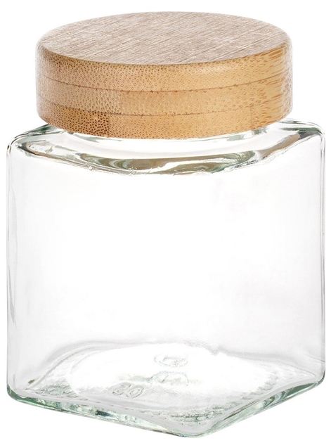 Zestaw pojemników do przechowywania Vilde z drewnianymi pokrywkami i naklejkami 24 szt (5904316491796) - obraz 1