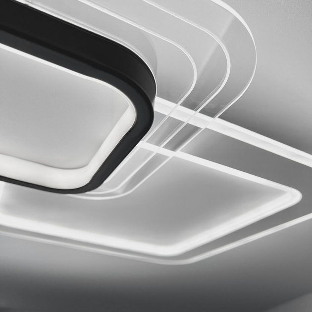 Светильник потолочный светодиодный LUMINARIA MERVIN 75W 7500Лм S ON/OFF WHITE/BLACK 220V IP20 480х480х70мм - изображение 9