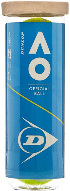 М'ячі для великого тенісу Dunlop Australian Open 3 ball - Фото 1 М'ячі для великого тенісу Dunlop Australian Open 3 ball - изображение 1