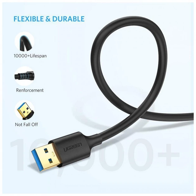 Дата кабель USB 3.0 AM/AM 1.0m US128 black Ugreen (10370) (324770) - изображение 3