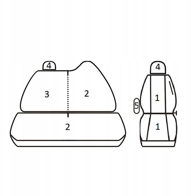 Pokrowce na siedzenie samochodowe Atra Fros do Renault Master III / Nissan NV400 / Opel Movano B od 2010 2 szt (5902288430218) - obraz 6