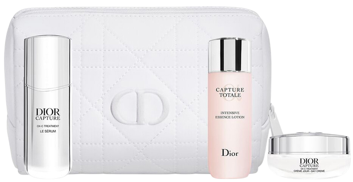 Набір Dior Capture Anti-Aging Serum Box Сироватка 30 мл + Лосьйон 50 мл + Денний крем 15 мл + Косметичка 1 шт (3348901753128) - зображення 1