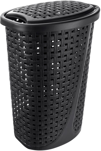 Кошик для білизни Orion пластиковий Чорний 45 л (8694917007539) - зображення 1