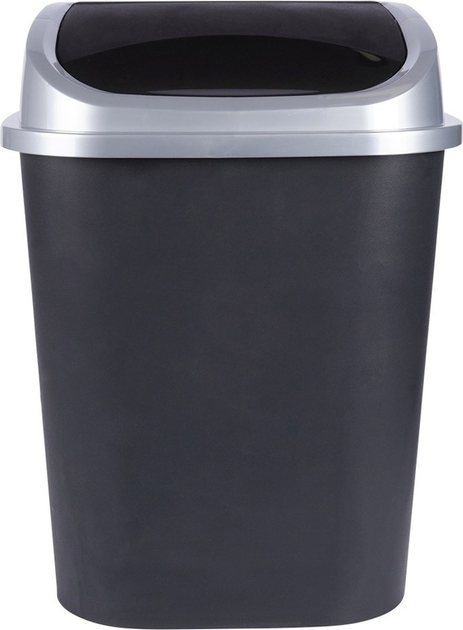 Kosz na śmieci Vilde plastikowy 50 l Czarny (8720573809542) - obraz 2