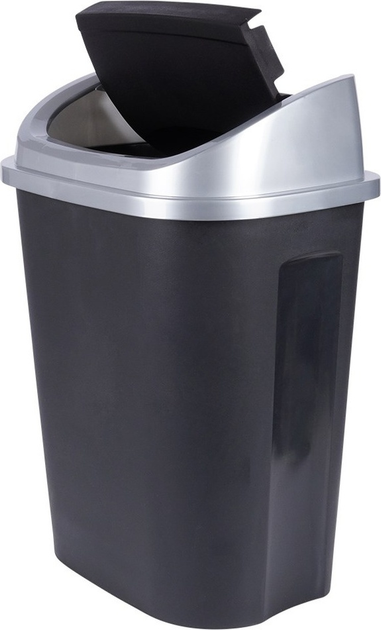 Kosz na śmieci Vilde plastikowy 50 l Czarny (8720573809542) - obraz 3