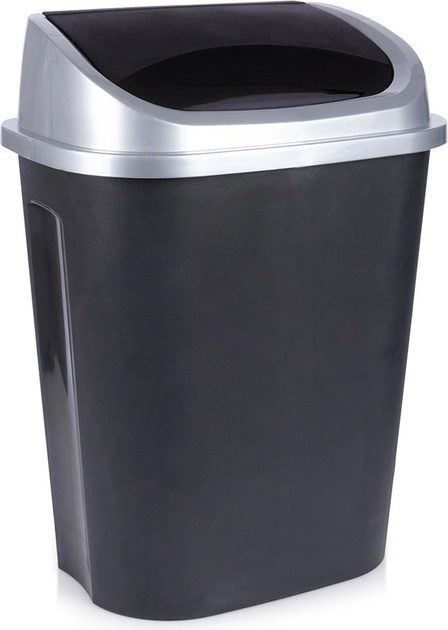 Kosz na śmieci Vilde plastikowy 50 l Czarny (8720573809542) - obraz 6