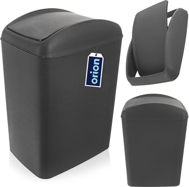 Сміттєвий бак Orion пластиковий 20 л Сірий (8592381182724) - зображення 4
