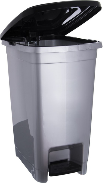 Сміттєвий бак Orion пластиковий з педаллю 10 л Сірий (8694064010949) - зображення 2