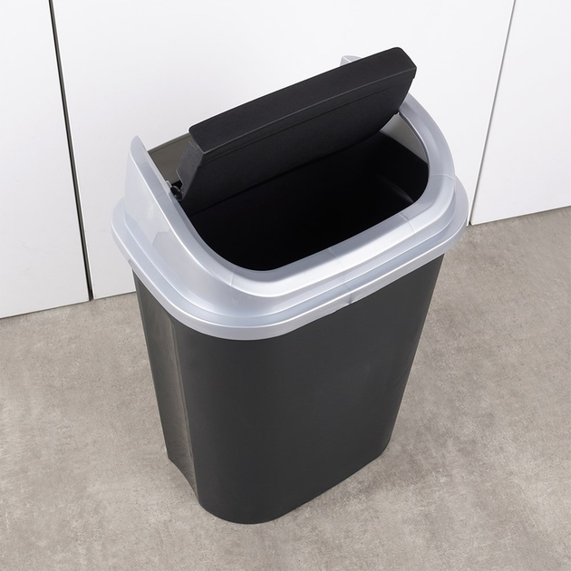 Сміттєвий кошик Vilde пластиковий 25 л Чорний (8720573562324) - зображення 8