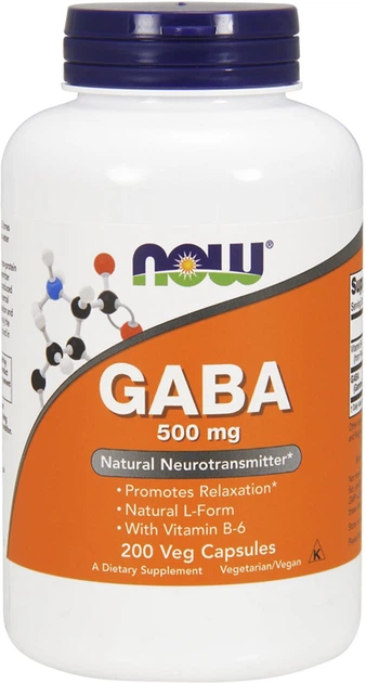 Aminokwas Now Foods Gaba (kwas γ-aminomasłowy) 500 mg 200 kapsułek żelowych (73373900088) - obraz 3
