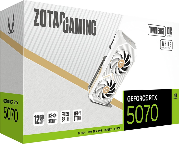 Karta graficzna Zotac PCI-Ex GeForce RTX 5070 Twin Edge OC White 12GB GDDR7 (192bit) (2542/28000) (HDMI, 3 x DisplayPort) (ZT-B50700Q-10P) - obraz 8