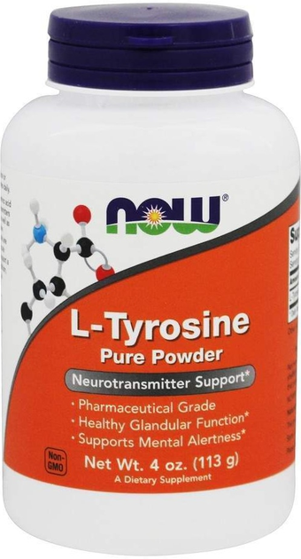 Добавка Now Foods Тирозин L-Tyrosine порошок 113 г (733739002655) - зображення 1
