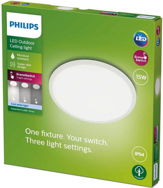 Стельовий світильник Philips SuperSlim 15 Вт - зображення 3