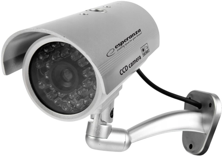 Atrapa kamery monitorującej Esperanza Spectre Srebrna (5901299960875) - obraz 1