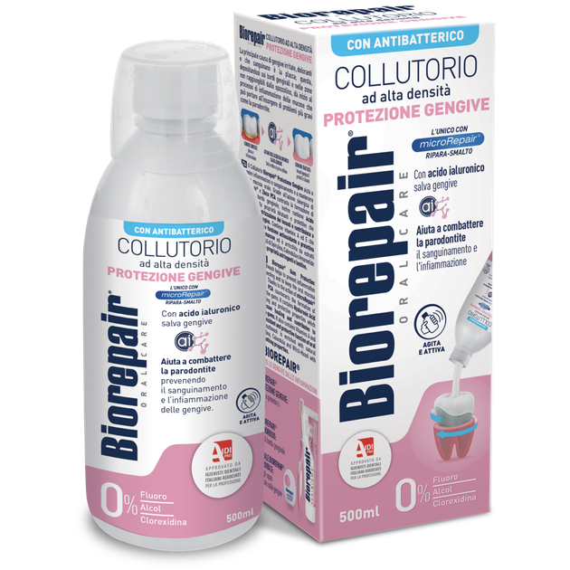 Ополіскувач для порожнини рота "Догляд за яснами" Biorepair Mouthwash Gum Protection 500 мл - зображення 2
