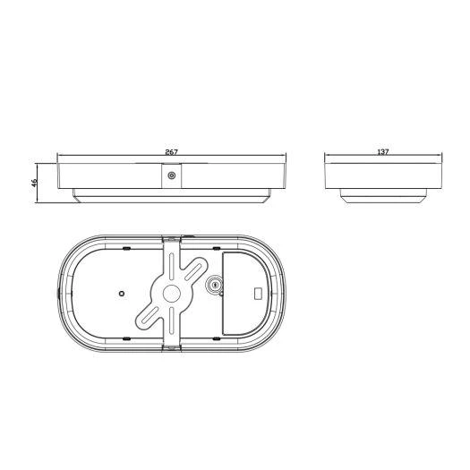 Светильник светодиодный аварийный аккумуляторный MAXUS MBH 6W 6500K IP65 Emergency Evacuation WH Oval - изображение 4