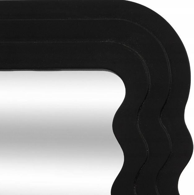 Lustro wiszące Atmosphera 203514-JJA KELLY w falistej ramie 50 x 40 cm Czarne(3560232839269) - obraz 2