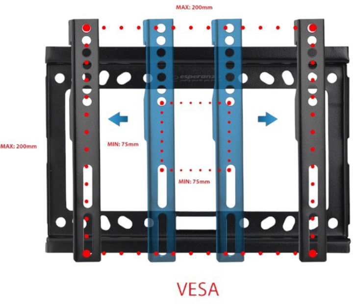 Настінне кріплення Esperanza Perses 14"-50" (5901299958971) - зображення 3