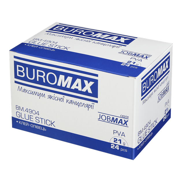 Клей-карандаш JOBMAX, 21 гр, PVA, 24шт - изображение 3