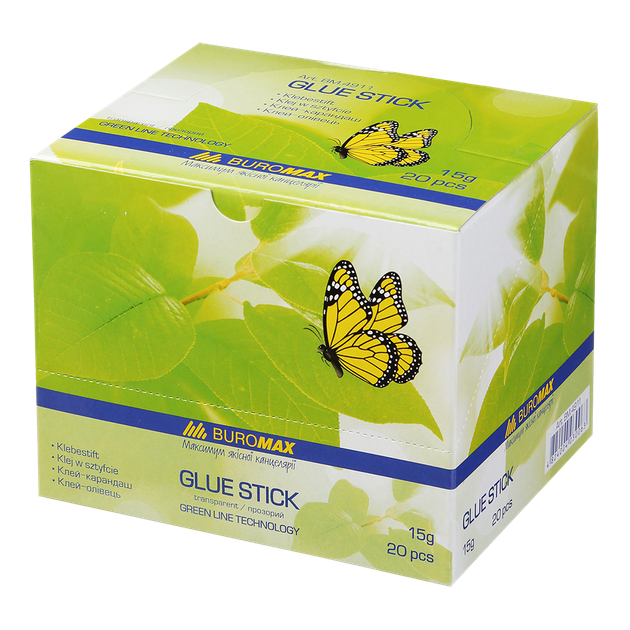 Клей-олівець Buromax PVP 15г прозорий (BM.4911) - Фото 3 Клей-олівець Buromax PVP 15г прозорий (BM.4911) - зображення 3