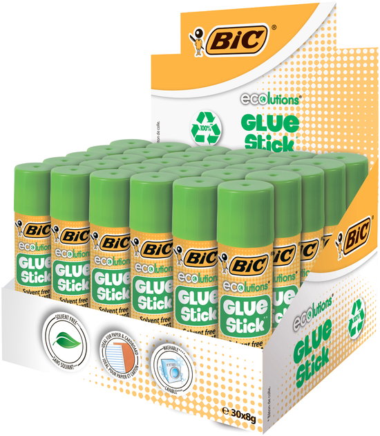 Клей-карандаш BiC Ecolutions PVP на водной основе 8г (bc9211871) - Фото 2 Клей-карандаш BiC Ecolutions PVP на водной основе 8г (bc9211871) - изображение 2