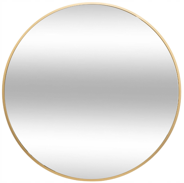 Lustro wiszące Atmosphera okrągle metalowa rama 70 cm Złote (5902973448399) - obraz 1
