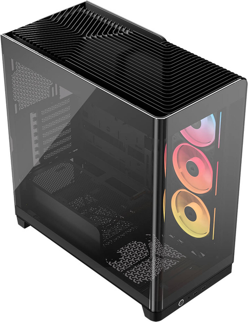 Корпус Corsair Frame 4500X LX-R RGB iCUE LINK Panoramic Glass Mid-Tower Black (CC-9011316-WW) - зображення 3